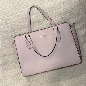 kate spade periwinkle blush saffiano leather tote w/ crossbody strap